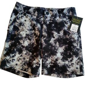 Cat & Jack Boys Black & White Tie-Dye Pattern Shorts With Pockets Size 6 UPF 50+